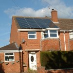 Solar panels on roof